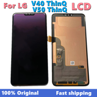 Original AMOLED LCD สำหรับ LG V40 ThinQ จอแสดงผล Touch Screen Digitizer Assembly สำหรับ LG V50 ThinQ 5G จอแสดงผล LCD