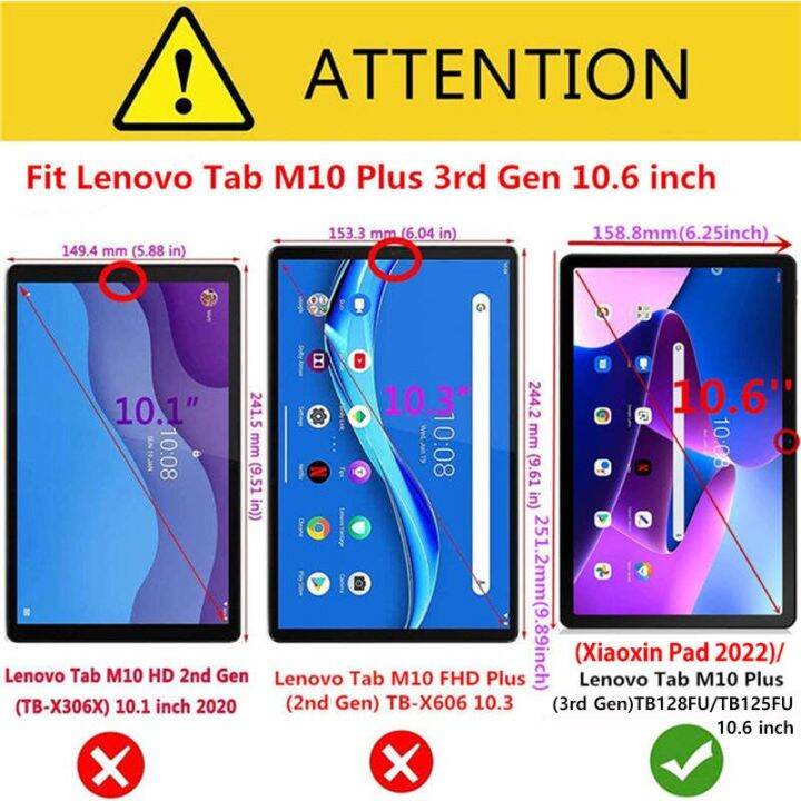 แผ่น-xiaoxin-lenovo-แท็บ-m10บวก3rd-gen-เคส10-6-tb128fu-tb128xu-tb125fu-แท็บเล็ตพับได้สามทบฝาครอบป้องกันแท็บเล็ต-capa-แม่เหล็ก