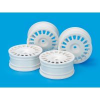 [ชุดแต่งรถบังคับ] TAMIYA 54851 OP.1851 Medium-Narrow Rally Dish Wheels (24mm Width, Offset 0) (White) 4pcs. ชุดแต่งทามิย่าแท้ rc