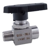 Ball valve 1/8 1/4 3/8 1/2 inch female to male thread stainless steel 304 straight through meter switch two way ball valve