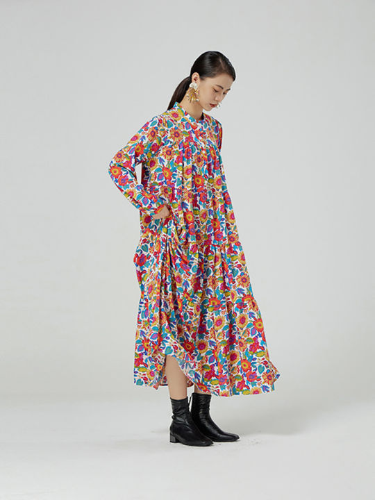 xitao-dress-floral-print-full-sleeve-dress