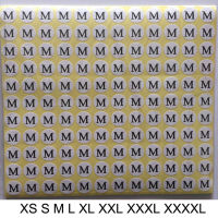 White sticker size label print black size XS S M L XL XXL XXXL XXXXL Garment clothes accessories 1.3cm diameters 1980pcsa lot