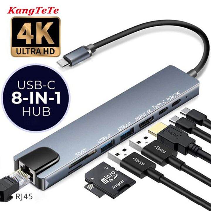 type-c-แท่นวางมือถือเหมาะสำหรับ-hdmi-4k-การ์ดความจำ-pd-ตัวรับ-vga-rj45-lan-ethernet-3-5มม-หูฟังเครื่องเสียงเครื่องวีดีโอฮับ-usb-สำหรับแล็ปท็อป-feona