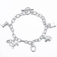 ：》’【 Silver-Plated Horse Shape Bracelet Fashion Design Thoughtful Present For Girlfriend