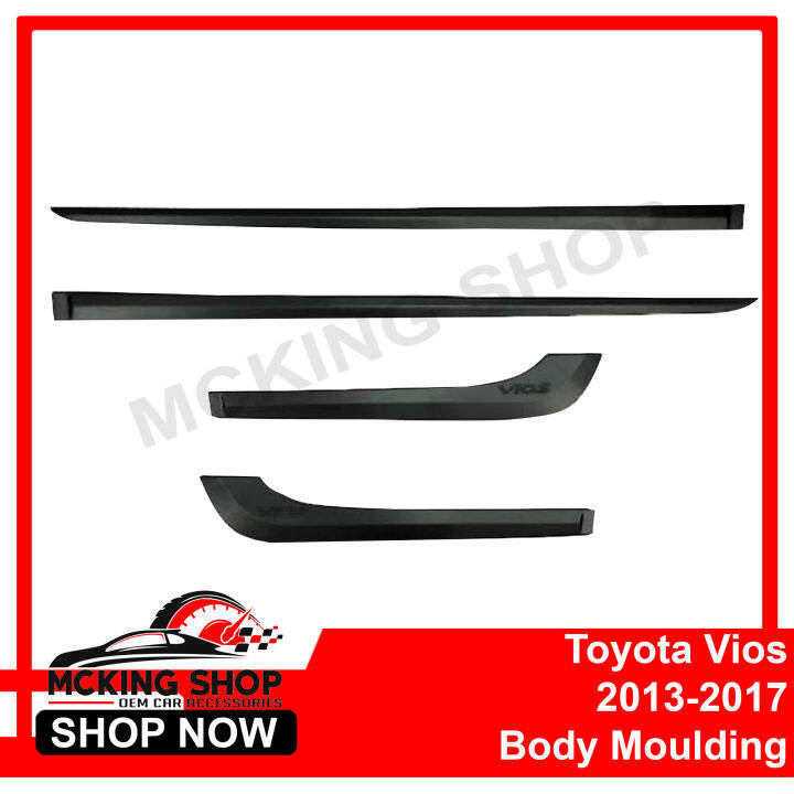 Toyota Vios 20132017 Side Body Moulding (Matte Black) Lazada PH