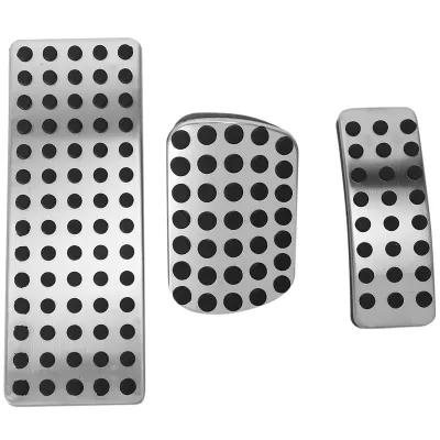 1 Set Silver Car Brake Pedal Pad Stainless Steel Car Accessories, for Mercedes Benz AMG a B CLA GLA ML GL R W176 W245 W246 W251 W164 W166 X164 X166 C177 X156 AT