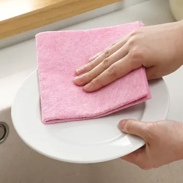 10/20pcs Dishwashing Cloth Kitchen Cleaning Wipes Household Multipurpose  Absorbent Nonstick Oil Fiber Cleaning Cloth