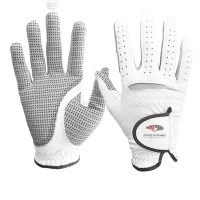 Men Non Slip Golf Gloves Grey or White Color 1Pcs of Nano Super Fiber Right Handed Non-slip Leather Gloves and Accessorie