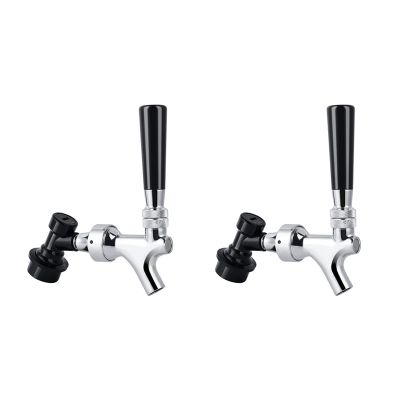 2X Beer Faucet Ball Lock Kit, Homebrew Draft Beer Tap Cornelius &amp; Corny Keg Liquid Ball Lock Picnic Party Beer Tower Set