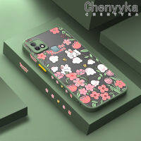 เคส Chenyyka สำหรับ Infinix 10i ร้อน Smart 5 Pro เคส X658E X695B แฟชั่นลายกระต่ายดอกไม้สวยงามเคสขอบสี่เหลี่ยมด้านข้างแข็งรูปแบบปลอกซิลิโคนกล้องกันกระแทกเคสนิ่ม