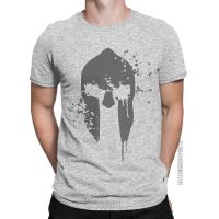 Mens T Shirt Spartan Blood Sparta Helmet Creative Cotton Tees Classic Short Sleeve T Shirts Round Neck Clothes Party XS-6XL