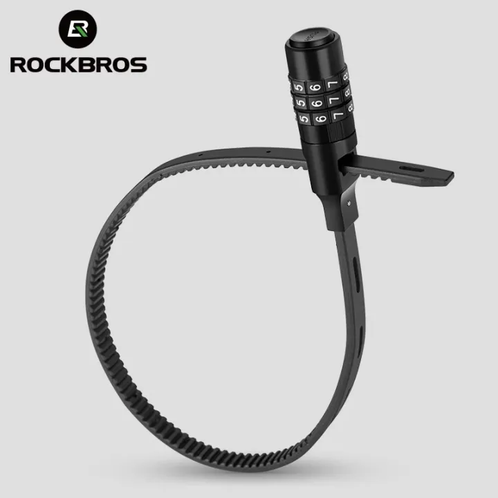 ROCKBROS Bicycle Lock 3 Digit Password Helmet Lock Antitheft Portable
