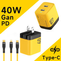 GaN 40W/100W PD Charger USB ประเภท C ชุดชาร์จไอโฟน 8-14 Quick Charge PD 3.0 QC 4.0 Fast charging USB-C ชาร์จได้อย่างรวดเร็วเครื่องชาร์จติดผนัง