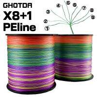 【CC】 GHOTDA NEW Fishing 9 Strands PE Braid Abrasion Resistant Wire for Freshwater Saltwater Outdoor