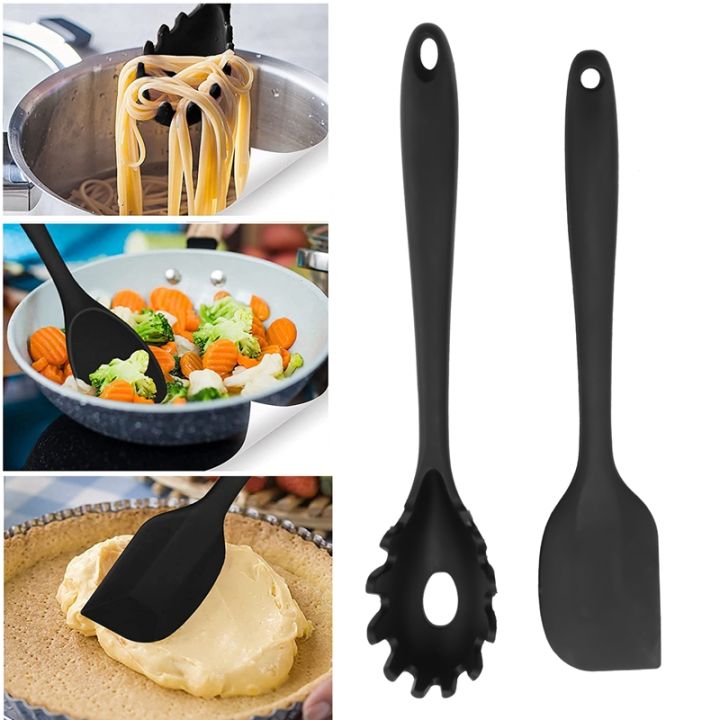 6pcs-black-kitchen-nonstick-tools-spatula-ladle-spoon