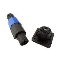 ‘’；【=- Speaker Connector Locking Plug And Socket 4 Pin Male Compatible Audio Adapter Blue