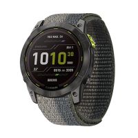 สำหรับนาฬิกาไนลอน Garmin Fenix 7X ตะขอและห่วง (สีดำสีเทา)