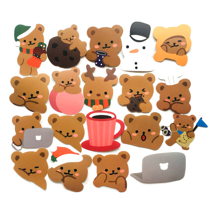 60pcs-pack-kids-toys-waterproof-kawaii-stationery-scrapbooking-decorative-sticker-cute-lazy-bear-stickers-korean-diy-diary-album-stick
