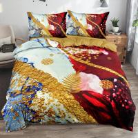 【hot】◕ Marble Quilt Cover Set Sets Comforter Covers Pillowcase 3-Piece Duvet Bed 140x200 for