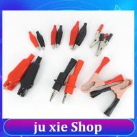 JuXie store 5A 20A 50A Handle Test Probe Metal Alligator Crocodile Clips Connector Connect Socket Plug Black Red for Electrical Car Battery