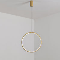 Modern LED Chandelier Lights Round Ring Circle Pendant Lamp Home for Living Room Lighting Indoor Black Lustre Chandelier Fixture