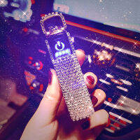 Luxury Ladies Electronic Arc Lighter Full Rhinestone Diamond Lighter Accessories Ladies Cool Gifts