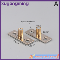 Xuyongming ตัวบอกตำแหน่งบานเลื่อนประตูโลหะไม้2ชิ้นตัวปิดเสียงทองแดงขนาด8มม. 10มม. 12มม. 49x1หัวหยุดลูกบิดประตู5มม