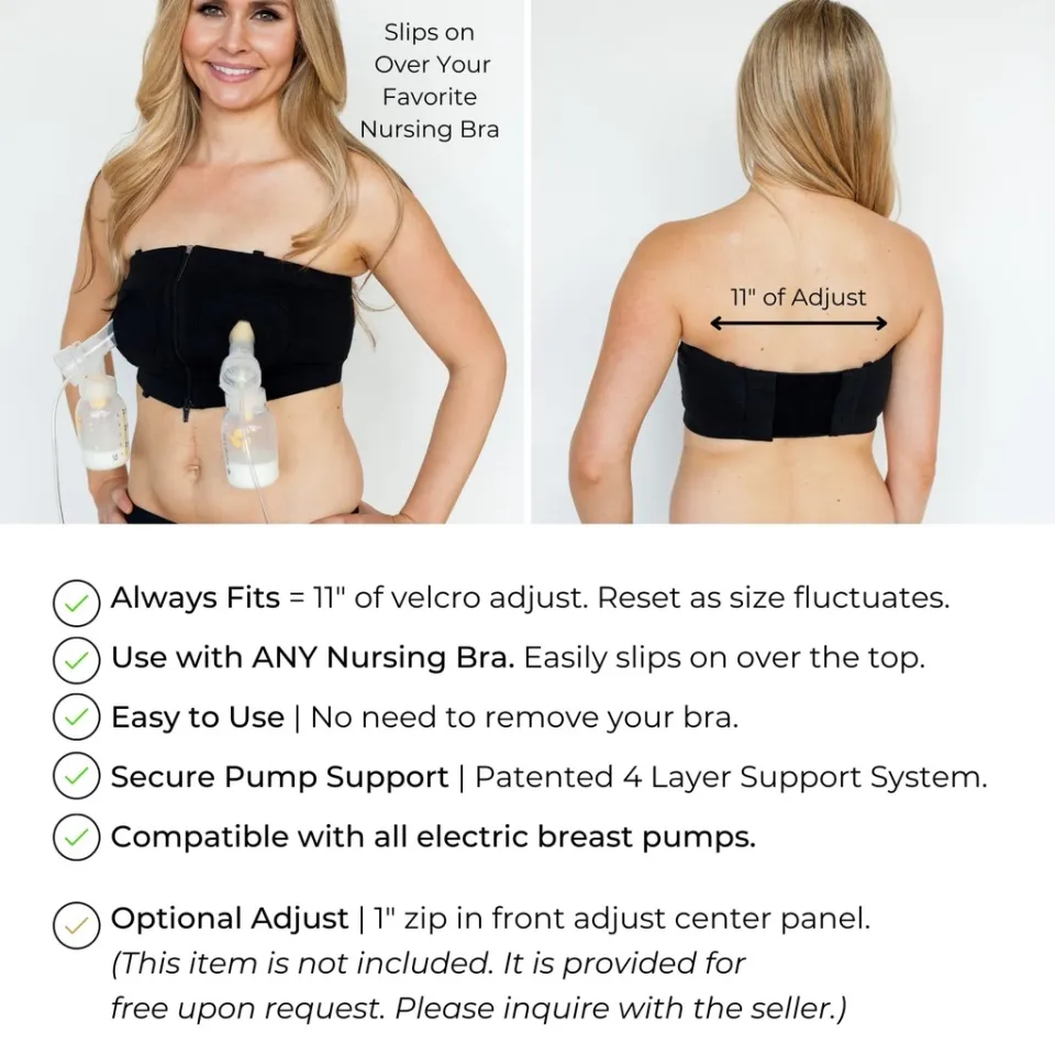 Hands-free Pumping Bra - Comfortable, Adjustable, Customizable