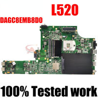 DAGC8EMB8D0สำหรับ Lenovo ThinkPad L520แล็ปท็อปเมนบอร์ด DDR3 63Y1807 63Y1805เมนบอร์ดโน้ตบุ๊ค04W0386