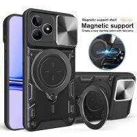 เคสป้องกันกล้องแบบกดดึงได้สำหรับ RealmeC53 Realme C53มีห่วงแม่เหล็กยึดโทรศัพท์รถยนต์รุ่น C 53 4G มีสายรัดป้องกันการกระแทก