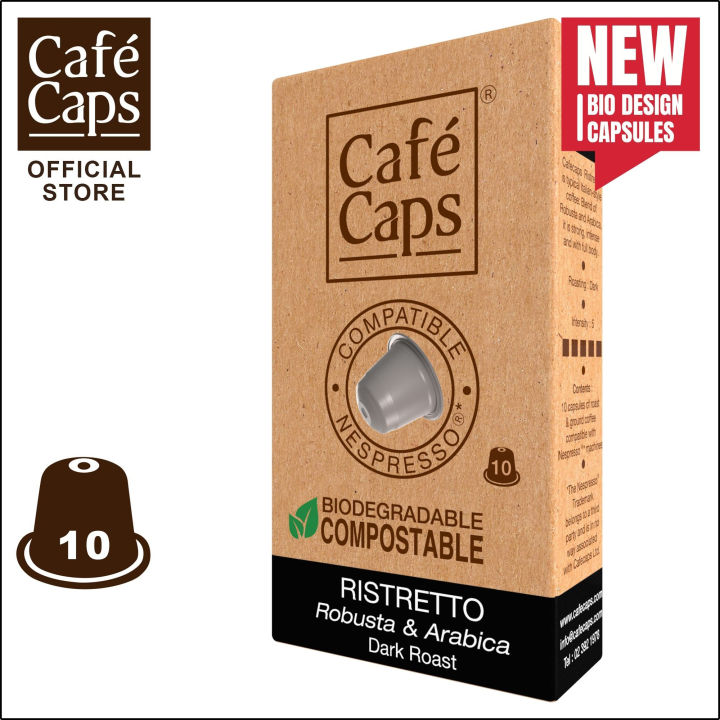 cafecaps-แคปซูลกาแฟ-nespresso-compatible-ristretto-1-กล่อง-x10-แคปซูล-กาแฟคั่วเข้ม-สไตล์อิตาเลียน-ผลิตจากเมล็ดกาแฟอาราบิก้าและโรบัสต้า-แคปซูลกาแฟใช้ได้กับเครื่อง-nespresso-เท่านั้น