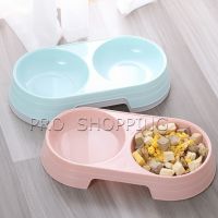 ชามข้าวแมว ชามข้าวหมา แบบ 2 หลุม 2 Size ชามใส่น้ำ และอาหาร Pet bowl