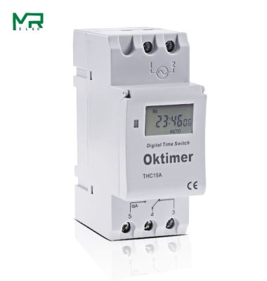 【CW】 THC15A Microcomputer Programmable Digital SWITCH Relay 12V 24v 110V 220V 16A Din Rail Mount