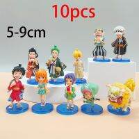 10ชิ้น/ชุดหนึ่งชิ้นภาพอนิเมะลัฟฟี่ซานจิ Nami Zoro Chopper แฟรงก์ Robin PVC แฟรงก์ของขวัญตุ๊กตาขยับแขนขาได้ตุ๊กตาขยับแขนขาได้ตัวตุ๊กตาแอคชั่นตุ๊กตาเด็ก