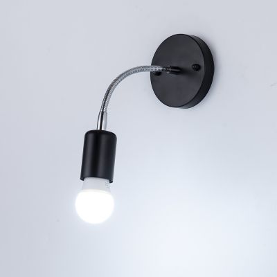 Adjustable LED Wall lamp 5W Modern Bedroom Bedside Reading Study Book Lamp Black white Gold Silver Light Body hose wall light