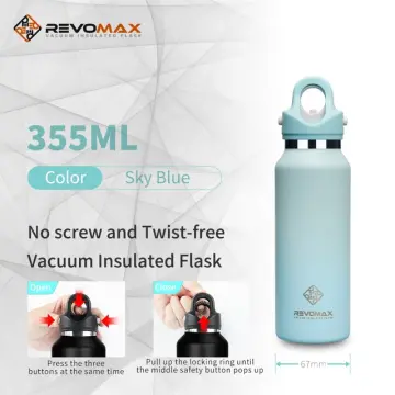 REVOMAX 600ML Portable Thermos Bottle 304 Stainless Steel Water Bottle Double  Wall Vacuum Flask Insulated Tumbler Travel Cup Mug