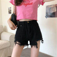 Plus Size 5xl Ring Ripped Hole Fringe Denim Shorts Summer Sexy Fashion High Street Short Jeans Harajuku Y2k  Women Clothing