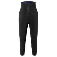 AB4B Sweat Pants Sauna Effect Slimming Shapewear Women Buckle Hip Lifter High Waist Tight Shorts Fitness Gym Body Shaper Leggings