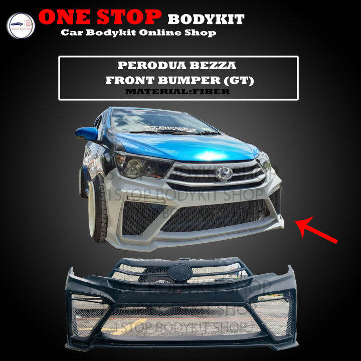 Perodua Bezza Front Bumper Gtfiberfiberglassskirt Lip Bodykit Lazada