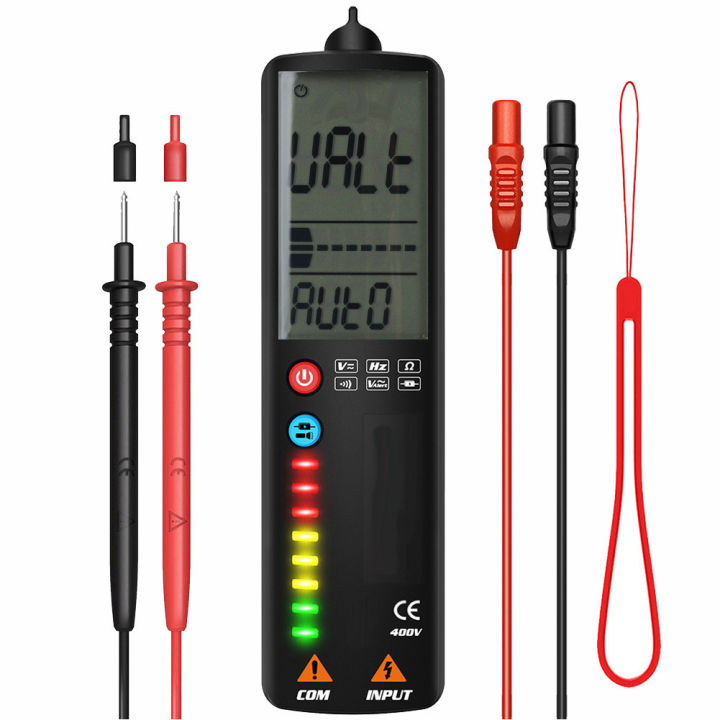 เครื่องตรวจจับแรงไฟฟ้ามัลติมิเตอร์อัจฉริยะแบบดิจิตอล-lcd-แบบสัมผัสสามารถวัดเครื่องทดสอบความถี่ต้านทานความถี่ต้านทานแรงดันไฟฟ้า-dc-ac