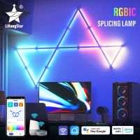 WIFI LED Smart Wall Lamp RGBIC Light Bar DIY Atmosphere Night Light APP Music Rhythm TV Backlight Bedroom Game Room Decoration