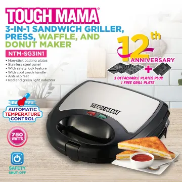 BLACK+DECKER 3-In-1 Multi Plate Sandwich Maker 750.0 W TS2090 Black UAE