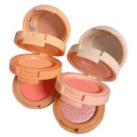 Powder Blush 3-Colored Blush Powder Multi-layer Facial Pressed Powder Cheek Matte Mineral Blush Blendable Long-lasting All-Day exceptional