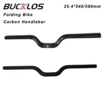 BUCKLOS 25.4มิลลิเมตรคาร์บอน H Andlebar 540มิลลิเมตร580มิลลิเมตรพับจักรยาน H Andlebar เบากลืนจับบาร์สำหรับ Brompton BMX