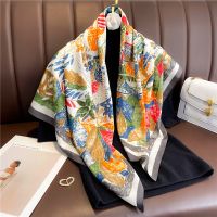 ✉卍 Luxury Brand Shawl 2022 Design Twill Silk Scarf Women Wrap Hair Summer Neckerchief Female Hijab Echarpe Headkerchief Bandana