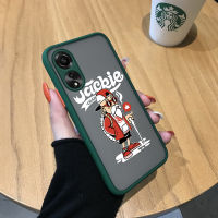 เคสสำหรับ OPPO A78 4G อะนิเมะมีน้ำค้างแข็งโปร่งใสแข็งเคสใส่โทรศัพท์ผู้ชายกันกระแทกเคสป้องกันกล้องปกหลังแบบเต็ม