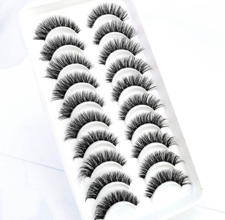 5-10-pairs-invisible-band-lashes-3d-mink-strip-lashes-reusable-false-eyelashes-crisscross-dramatic-lashes-lightweight-eyelashes