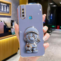 YBD ดีไซน์ใหม่ สำหรับ Vivo เคส V15ขาตั้งสเตอริโอ3D หรูแฟชั่นซูเปอร์มาริโอเคสโทรศัพท์น่ารัก