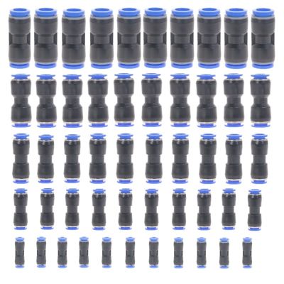50Pcs/lot Pneumatic Fittings Connector PU PY PE PL Trachea Connector Set Plastic Air water Hose Tube Gas 4mm to12mm