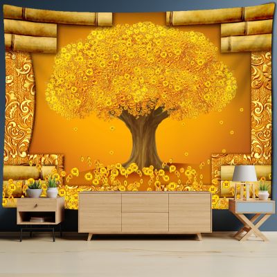 Money Tree Tapestry Wall Hanging Boho Nature Plant Psychedelic Witchcraft Dorm Background Home Decor